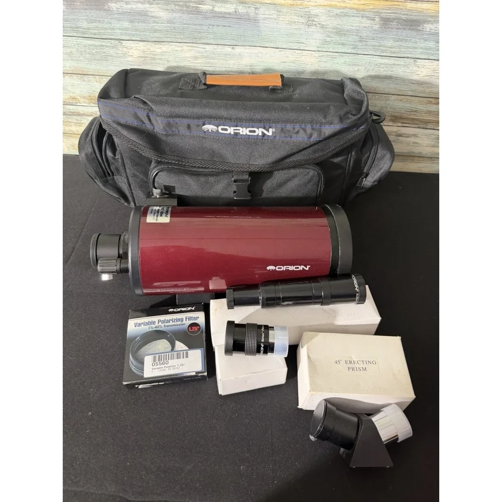 Orion APEX 102 mm Maksutov-Cassegrain Telescope w/ Case 1-40% Filter and Extras